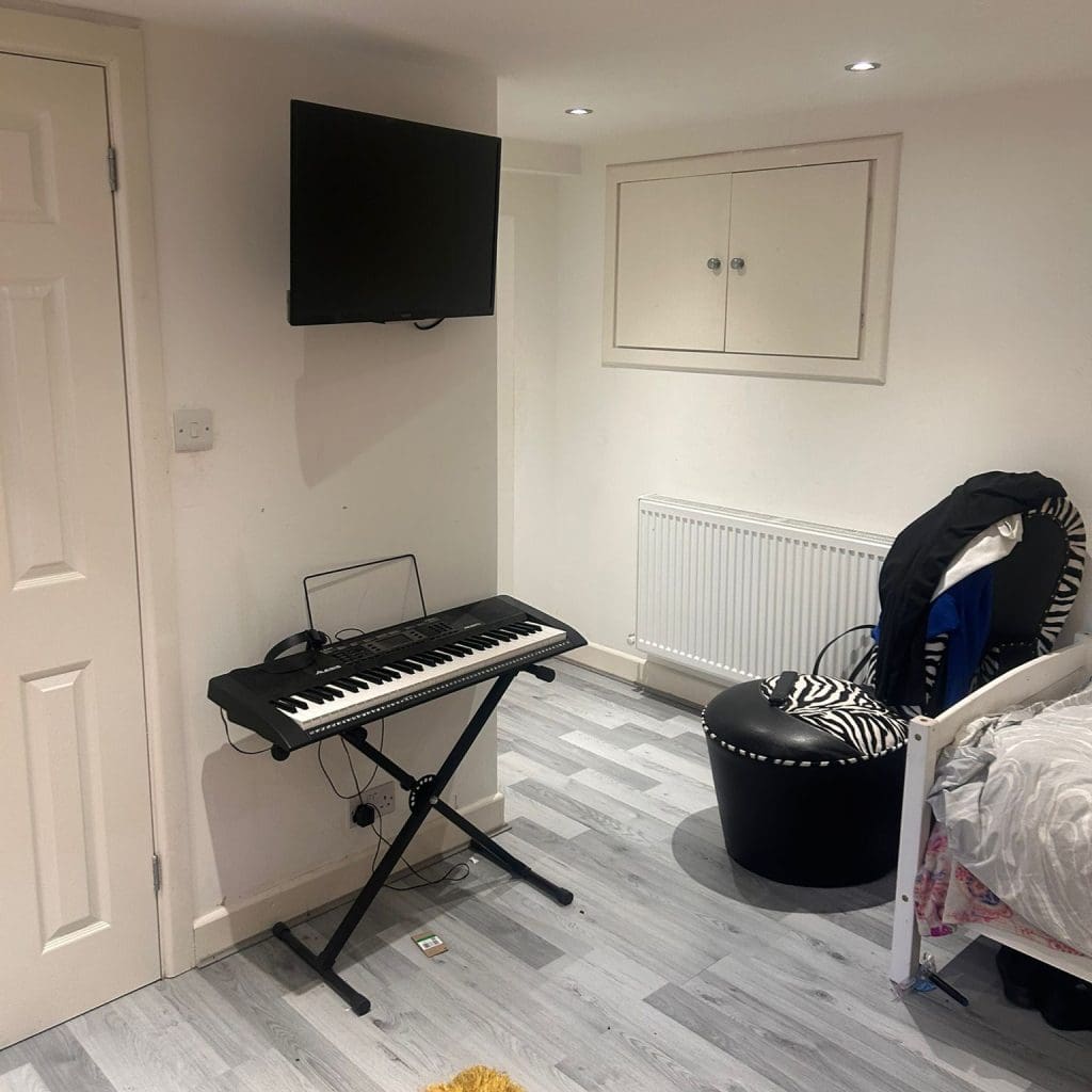 Birstall plumber's cellar bathroom renovation
